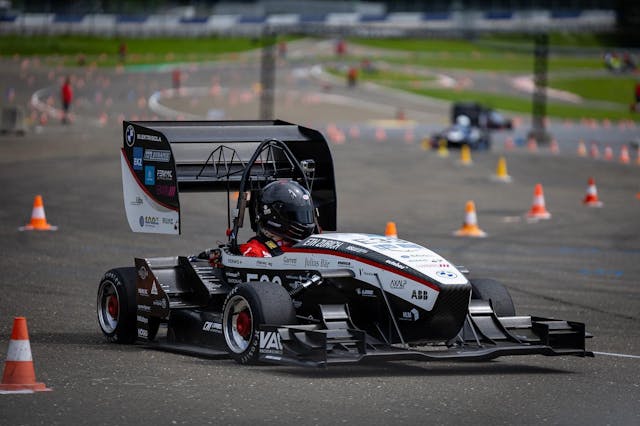 From the 22nd to the 28th of July we participated in Formula Student Austria 🇦🇹, which took place at the Red Bull ring in Spielberg. During the first few days we were once again fighting through mechanical, electrical and accumulator scrutineering and participating in the static events. We were very happy to be awarded first place in engineering design🥇and winning the “Best use of composite” award!<br />We managed to pass all the checks before the start of dynamics and participated in acceleration, skidpad and autocross. During the endurance event, we unfortunately ran into a technical problem which caused us to DNF in the second stint. However we quickly identified the problem and were able to fix it, preventing it from happening next time.<br />Thank you @fsaustria for organizing once again this great event, and congrats to all participating teams !<br />Next stop : FSEast
